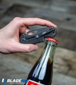 CRKT Bev-Edge Flipper Knife W/ Bottle Opener Black (2.5" Black Stonewash) 4635 -Crkt Shop CRKT Bev Edge Flipper Knife w Bottle Opener Black Black Stonewash 4635 BHQ 92320 kp coke bottle web