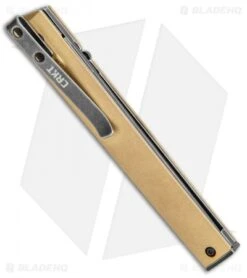 CRKT CEO Liner Lock Blade HQ Exclusive Knife Brass (3.11" Black Stonewash D2) 8 CRKT CEO Liner Lock Blade HQ Exclusive Knife Brass (3.11" Black Stonewash D2) -Crkt Shop CRKT Brass CEO LL Black SW BHQ 113987 jr side