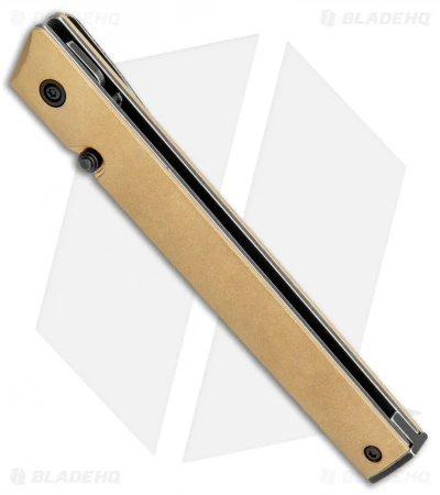 CRKT CEO Liner Lock Blade HQ Exclusive Knife Brass (3.11" Black Stonewash D2) 4 CRKT CEO Liner Lock Blade HQ Exclusive Knife Brass (3.11" Black Stonewash D2) - Image 2