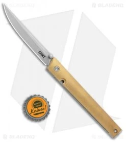 CRKT CEO Liner Lock Blade HQ Exclusive Knife Brass (3.1" Stonewash D2) 9 CRKT CEO Liner Lock Blade HQ Exclusive Knife Brass (3.1" Stonewash D2) -Crkt Shop CRKT Brass CEO LL SW BHQ 113999 jr bottlecap