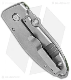 CRKT Exclusive Burnley Squid Frame Lock Knife Green Micarta (2.25" Stonewash D2) -Crkt Shop CRKT Burnley Squid FL Green Micarta SW 2490ODD2 BHQ 116187 jr side
