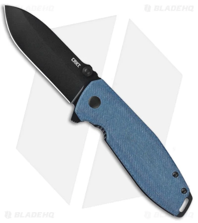 CRKT Burnley Squid XM Denim Micarta Manual Flipper Frame Lock (2.95" Black) 3 CRKT Burnley Squid XM Denim Micarta Manual Flipper Frame Lock (2.95" Black)