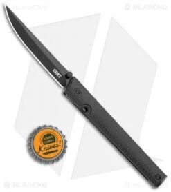 CRKT Blackout CEO Thumb Stud Liner Lock Knife Black GRN (3.1" Black) -Crkt Shop CRKT CEO LL Black FRN Black BHQ 111674 jr bottlecap