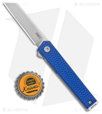 CRKT CEO Microflipper Liner Lock Knife Blue Aluminum (2.21" Satin) 6 CRKT CEO Microflipper Liner Lock Knife Blue Aluminum (2.21" Satin) - Image 4