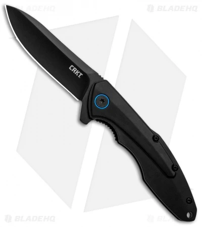 CRKT Caligo Liner Lock Flipper Knife Black Al (3.1" D2 Black) BHQ Exclusive 3 CRKT Caligo Liner Lock Flipper Knife Black Al (3.1" D2 Black) BHQ Exclusive