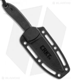 CRKT Carson F4-02N Fixed Blade Neck Knife Black G-10 (2.88" Satin) -Crkt Shop CRKT Carson F4 02N Neck Knife Black G 10 Satin CRF402N BHQ 90721 jr sheath