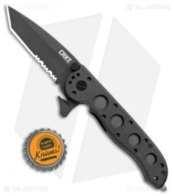 CRKT Carson M16-12ZLEK Tanto Flipper Knife Zytel (3" Black Serr) -Crkt Shop CRKT Carson M16 12ZLEK Tanto Zytel Black Serr BHQ 9882 jr bottlecap