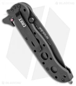 CRKT Carson M16-12ZLEK Tanto Flipper Knife Zytel (3" Black Serr) -Crkt Shop CRKT Carson M16 12ZLEK Tanto Zytel Black Serr BHQ 9882 jr side