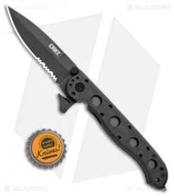 CRKT Carson M16-13ZLEK E.R. Spear Point Flipper Knife Zytel (3.375" Black Serr) 9 CRKT Carson M16-13ZLEK E.R. Spear Point Flipper Knife Zytel (3.375" Black Serr) -Crkt Shop CRKT Carson M16 13ZLEK E.R. SP Zytel Black Serr BHQ 9881 jr bottlecap