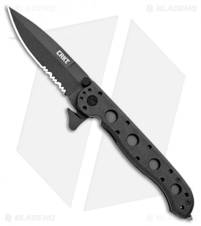 CRKT Carson M16-13ZLEK E.R. Spear Point Flipper Knife Zytel (3.375" Black Serr) 3 CRKT Carson M16-13ZLEK E.R. Spear Point Flipper Knife Zytel (3.375" Black Serr)