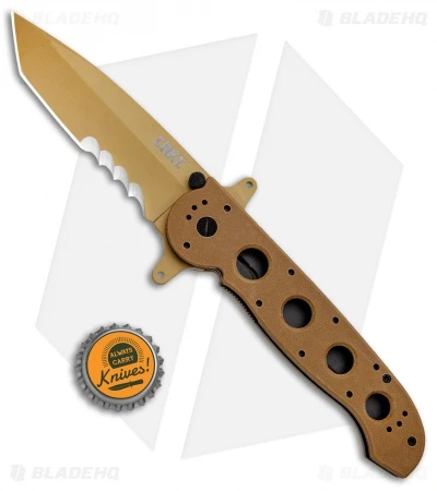 CRKT Carson M16-14DSFG Tanto Flipper Knife Desert Tan G-10 (3.875" Serr) 6 CRKT Carson M16-14DSFG Tanto Flipper Knife Desert Tan G-10 (3.875" Serr) - Image 4