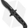 CRKT Carson M21-14SF Special Forces Flipper Knife Aluminum (3.875" Black Serr) -Crkt Shop CRKT Carson M21 12SF Special Forces Aluminum Black Serr BHQ 6703 jr