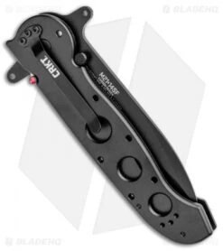 CRKT Carson M21-14SF Special Forces Flipper Knife Aluminum (3.875" Black Serr) -Crkt Shop CRKT Carson M21 12SF Special Forces Aluminum Black Serr BHQ 6703 jr side