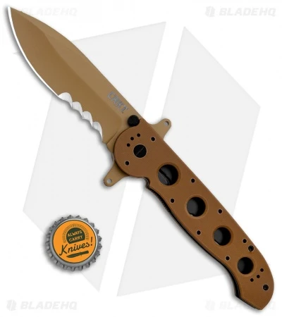 CRKT Carson M21-14DSFG Special Forces Flipper Knife Tan G-10 (3.875" Serr) 6 CRKT Carson M21-14DSFG Special Forces Flipper Knife Tan G-10 (3.875" Serr) - Image 4