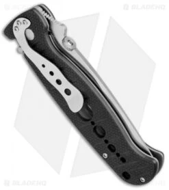 CRKT Crawford Falcon Liner Lock Knife Black Zytel (3.875" Satin Serr) 6243 -Crkt Shop CRKT Crawford Falcon LL Black Zytel Satin Serr 6243 BHQ 75700 jr side