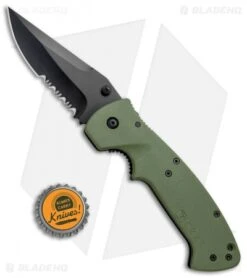CRKT Crawford Kasper Liner Lock Knife OD Green Zytel (3.75" Black Serr) 6783KOD -Crkt Shop CRKT Crawford Kasper LL OD Green Zytel Black Serr CR6783KOD BHQ 43795 jr bottlecap