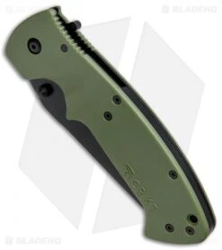 CRKT Crawford Kasper Liner Lock Knife OD Green Zytel (3.75" Black Serr) 6783KOD -Crkt Shop CRKT Crawford Kasper LL OD Green Zytel Black Serr CR6783KOD BHQ 43795 jr spine