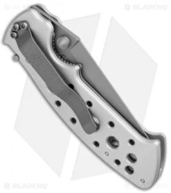 CRKT Crawford Kasper Professional Liner Lock Knife Silver (3" Gray) 7772 -Crkt Shop CRKT Crawford Kasper Professional LL Silver Gray 7772 BHQ 76580 jr side