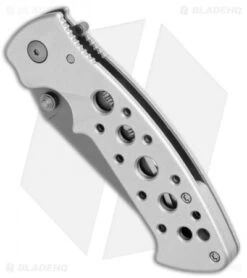 CRKT Crawford Kasper Professional Liner Lock Knife Silver (3.75" Gray Serr) 7728 -Crkt Shop CRKT Crawford Kasper Professional LL Silver Gray Serr 7728 BHQ 75702 jr spine