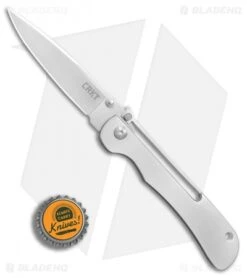 CRKT Crawford Offbeat Lockback Knife Stainless Steel (3.52" Satin) 7730 -Crkt Shop CRKT Crawford Offbeat stainless steel satin BHQ 76678 er bottlecap
