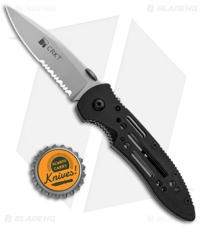 CRKT Crawford Point Guard Liner Lock Knife (3.5" Bead Blast Serr) 6762 6 CRKT Crawford Point Guard Liner Lock Knife (3.5" Bead Blast Serr) 6762 - Image 4