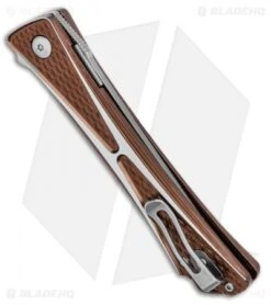 CRKT Crossbones Liner Lock Knife Bronze Aluminum (3.5" Satin) 7530B -Crkt Shop CRKT CrossboneS Liner Lock Knife Bronze 3.5in Satin 7530B BHQ 113910 LS Side