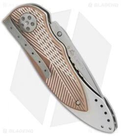 CRKT Elishewitz E-Lock Folding Knife Bronze (3.9" Satin Serr) 7333 -Crkt Shop CRKT Elishewitz E Lock bronze satin serr 7333 BHQ 0477 er side