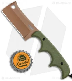 CRKT Folts Desert Warrior Minimalist Cleaver Neck Knife (2.1" Copper D2) -Crkt Shop CRKT Folts Minimalist Cleaver Neck Knife OD Green G 10 Copper BHQ 114000 jr bottlecap