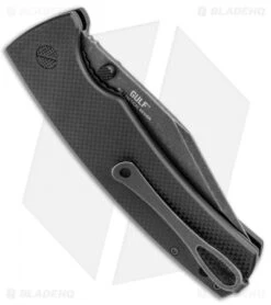 CRKT Ryan Johnson The Gulf Lock Knife Black G10 (4" Black Stonewash) -Crkt Shop CRKT Gulf LL Black G 10 BSW 2795 BHQ 103930 jr side 2