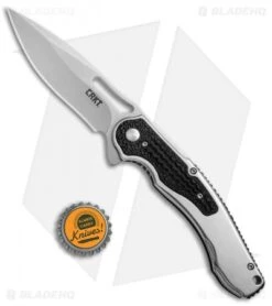 CRKT Ikoma Carnufex Frame Lock Flipper Knife (4" Satin) 5480 -Crkt Shop CRKT Ikoma Carnufex Satin 5480 BHQ 51840 jr bottlecap 2
