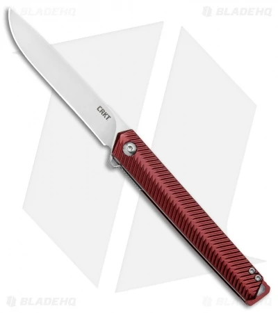 CRKT Ken Onion Stylus Spring Assisted Flipper Knife Maroon (3.1" Satin) K820BXP 3 CRKT Ken Onion Stylus Spring Assisted Flipper Knife Maroon (3.1" Satin) K820BXP