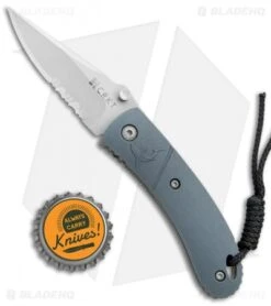 CRKT Lightfoot Urban Shark Liner Lock Knife Gray (2.5" Satin Serr) -Crkt Shop CRKT Lightfoot Urban Shark LL Gray Satin Serr LUS 11 BHQ 75703 jr bottlecap