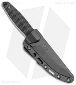 CRKT Lucas Burnley Strafe Fixed Blade Knife Black GFN (4.6" Satin)1210 -Crkt Shop CRKT Lucas Burnley Strafe Black GFN Satin 1210 BHQ 51814 jr sheath