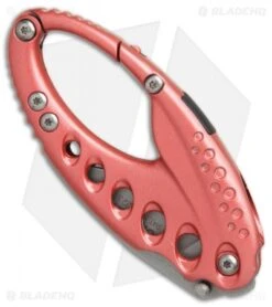CRKT Lumabiner Pink Liner Lock Knife W/ L.E.D Light (1.6" Bead Blast) -Crkt Shop CRKT Lumabiner Pink LED light bb BHQ 69069 er side