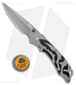 CRKT Lerch Moxie Knife Gray/Black Spring Assisted (3.29" Grey Plain) 1102 -Crkt Shop CRKT Merch Moxie Gray Black SA Grey Plain 1102 BHQ 18527 jr bottlecap