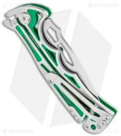 CRKT Nirk Tighe 2 Knife Green Stainless Steel (3.2" Satin) 5241 -Crkt Shop CRKT Nirk Tighe 2 Green SS Satin 5241 BHQ 119341 jr side