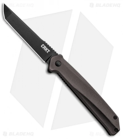 CRKT Onion Helical Liner Lock Knife Black Aluminum (3.52" Black D2) K500GKP 3 CRKT Onion Helical Liner Lock Knife Black Aluminum (3.52" Black D2) K500GKP