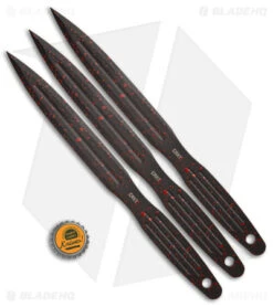 CRKT Onion Throwing Knives 3-Piece Set Black (6.25" Black/Red) -Crkt Shop CRKT Onion Throwing Knives 3 Piece Set Black BHQ 178672 jr bottlecap