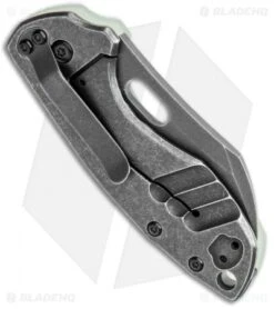 CRKT Pilar Frame Lock Knife Natural G-10 BHQ Exclusive (2.4" Black SW D2) -Crkt Shop CRKT Pilar FL Natural G 10 Smokewash BHQ 113631 jr side