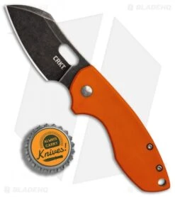 CRKT Pilar Frame Lock Knife Orange G-10 (2.4" Black SW) 5311GKG -Crkt Shop CRKT Pilar Orange G10 Acid SW BHQ 84147 er bottlecap