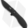 CRKT Prowess Drop Point Liner Lock Flipper Knife (3.36" Black Serr) K290KKS -Crkt Shop CRKT Prowess DP black serr K290KXP BHQ 71239 er