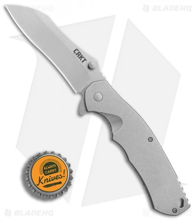 CRKT Rasp Frame Lock Flipper Knife Stainless Steel (3.67" Stonewash) 2081 6 CRKT Rasp Frame Lock Flipper Knife Stainless Steel (3.67" Stonewash) 2081 - Image 4
