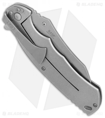 CRKT Rasp Frame Lock Flipper Knife Stainless Steel (3.67" Stonewash) 2081 4 CRKT Rasp Frame Lock Flipper Knife Stainless Steel (3.67" Stonewash) 2081 - Image 2