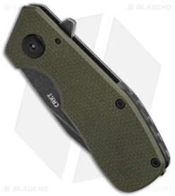 CRKT Graham Razelcliffe Frame Lock Knife OD Green G-10 (2.4" Black Stonewash) -Crkt Shop CRKT Razecliffe OD G10 Black Blade BHQ 140696 td spine