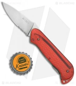 CRKT Rollock Pocket Knife Red Translucent (2.25" Polish Serr) 5212R -Crkt Shop CRKT Rollock Red Translucent Polish Serr 5212R BHQ 68539 jr bottlecap