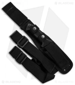 CRKT M60-14NK SOTFB Fixed Blade Knife Tanto (4.38" Black Serr) -Crkt Shop CRKT SOTFB Black Serr Tanto M60 14NK BHQ 49727 jr sheath