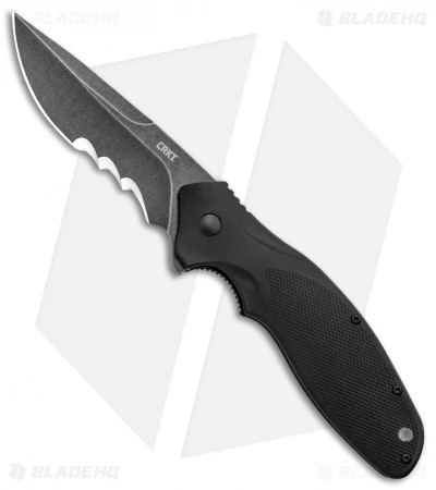 CRKT Shenanigan Spring Assist Knife Black/Veff Serration (3.4" Black SW) K800KKP 3 CRKT Shenanigan Spring Assist Knife Black/Veff Serration (3.4" Black SW) K800KKP
