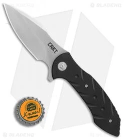 CRKT Ochs Terrestrial Liner Lock Knife Black G-10 (3.3" Satin) 5370 -Crkt Shop CRKT Terrestrial Black G10 satin BHQ 76680 er bottlecap