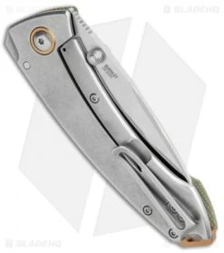 CRKT Exclusive Burnley Tuna Frame Lock Knife Green Micarta (3.3" Satin S35VN) 8 CRKT Exclusive Burnley Tuna Frame Lock Knife Green Micarta (3.3" Satin S35VN) -Crkt Shop CRKT Tuna FL Green Micarta Satin BHQ 113868 jr side