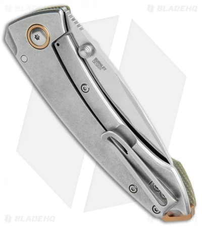 CRKT Exclusive Burnley Tuna Frame Lock Knife Green Micarta (3.3" Satin S35VN) 5 CRKT Exclusive Burnley Tuna Frame Lock Knife Green Micarta (3.3" Satin S35VN) - Image 3